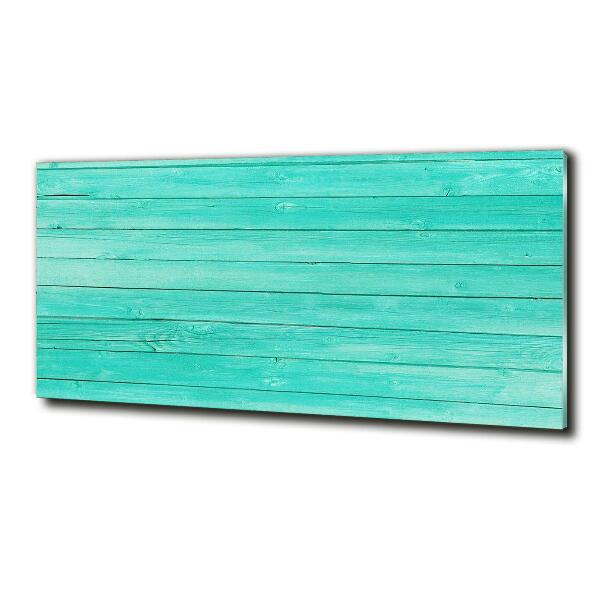 Glasbild Grüne Bretter