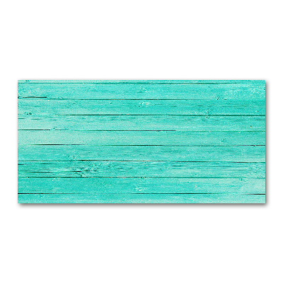 Glasbild Grüne Bretter