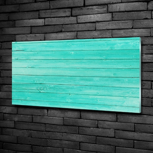 Glasbild Grüne Bretter