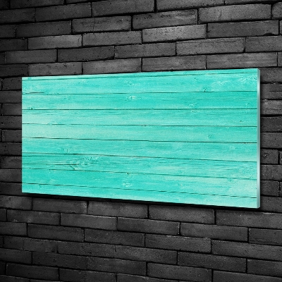 Glasbild Grüne Bretter