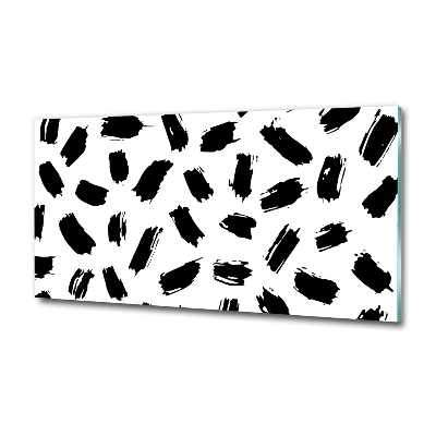 Foto glasbild Schwarze und weiße Flecken