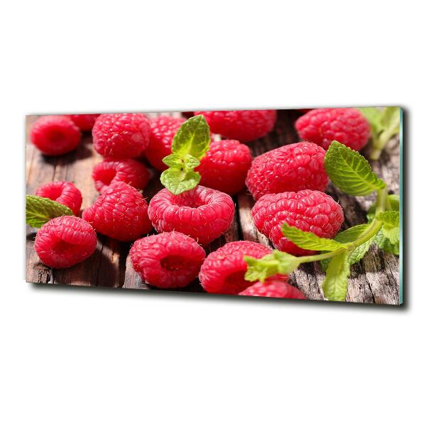Glasbild Himbeeren