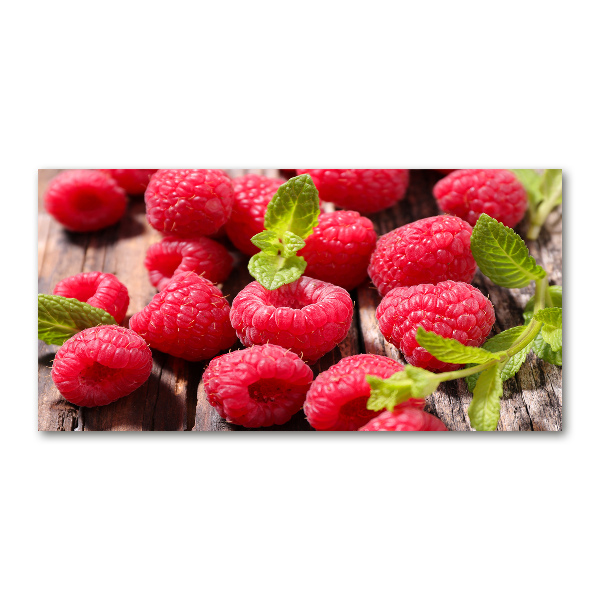 Glasbild Himbeeren