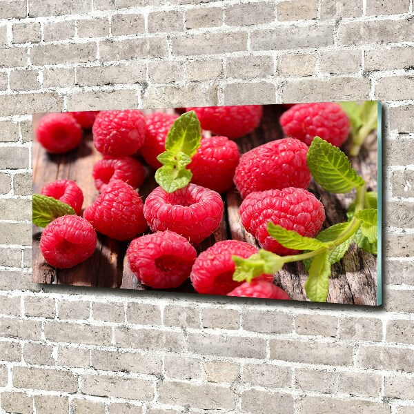 Glasbild Himbeeren