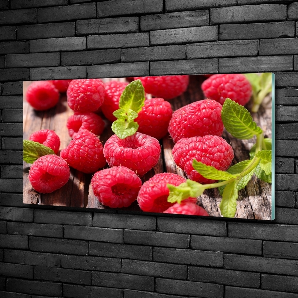 Glasbild Himbeeren