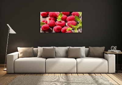 Glasbild Himbeeren
