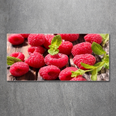 Glasbild Himbeeren