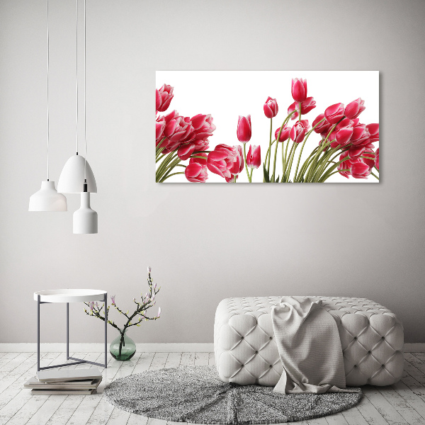 Bild auf glas Rote Tulpen