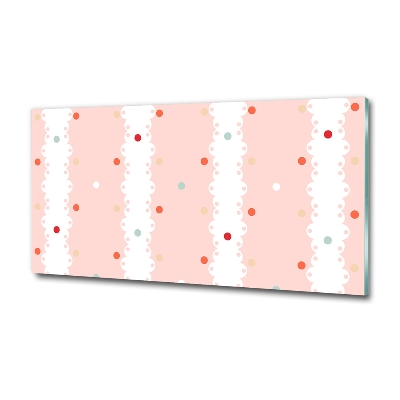 Bild auf glas Hintergrund mit bunten Punkten