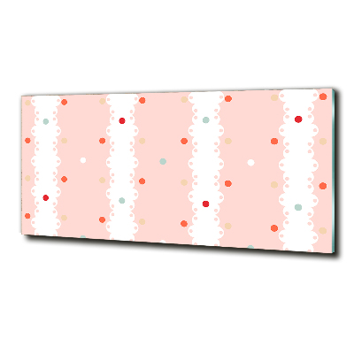 Bild auf glas Hintergrund mit bunten Punkten