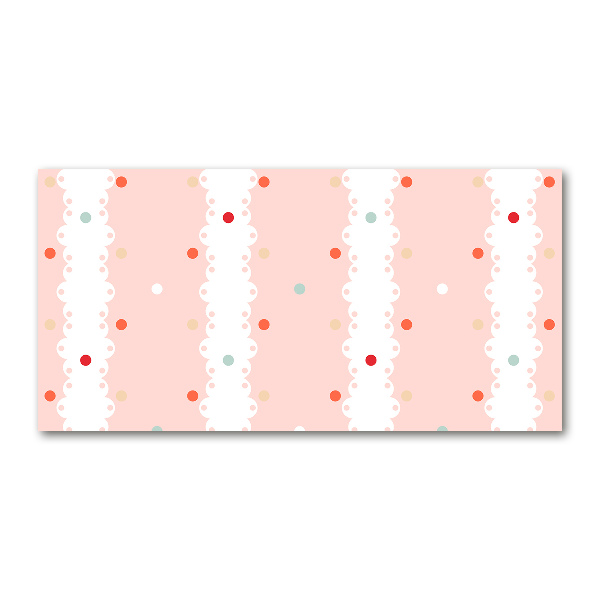 Bild auf glas Hintergrund mit bunten Punkten