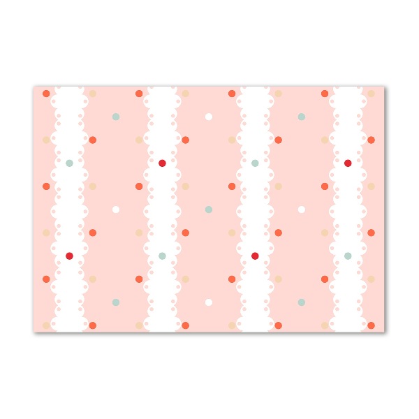 Bild auf glas Hintergrund mit bunten Punkten