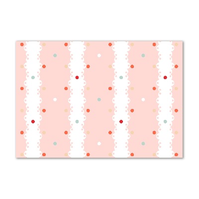 Bild auf glas Hintergrund mit bunten Punkten