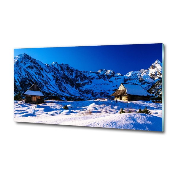 Foto glasbild Häuser in der Tatra