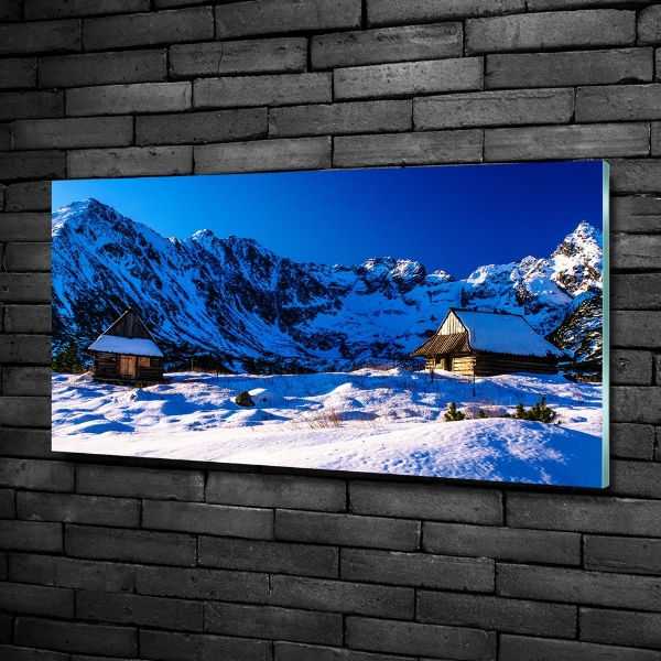Foto glasbild Häuser in der Tatra