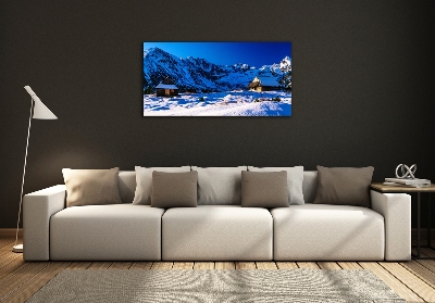 Foto glasbild Häuser in der Tatra