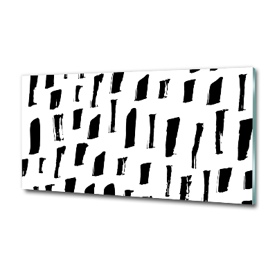 Foto glasbild Schwarze und weiße Flecken