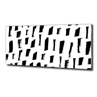 Foto glasbild Schwarze und weiße Flecken