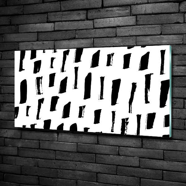 Foto glasbild Schwarze und weiße Flecken