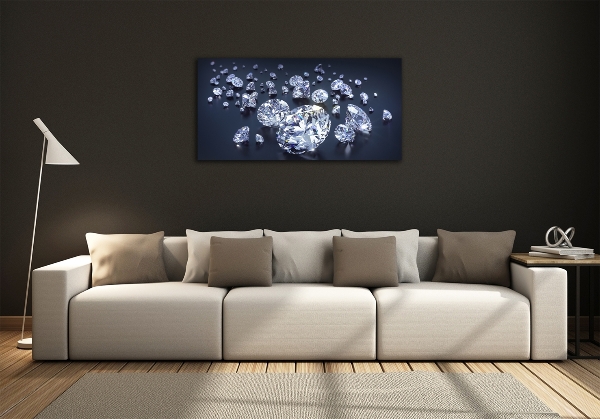 Foto glasbild Diamanten