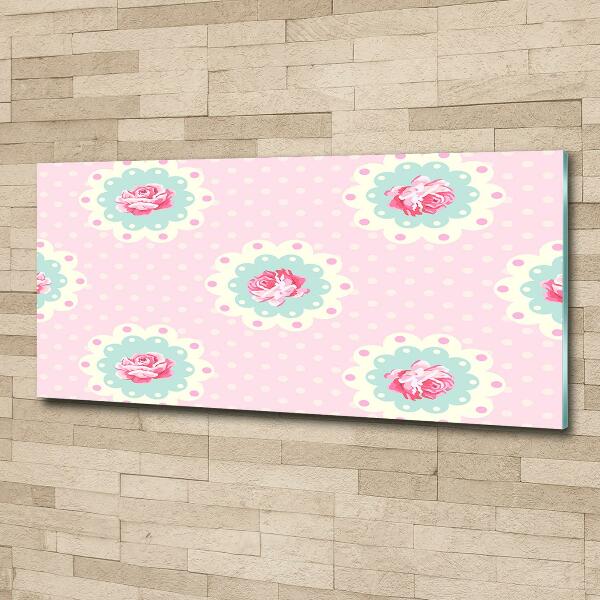 Glasbild Rosen