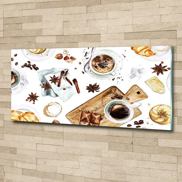 Glasbild Morgenkaffee