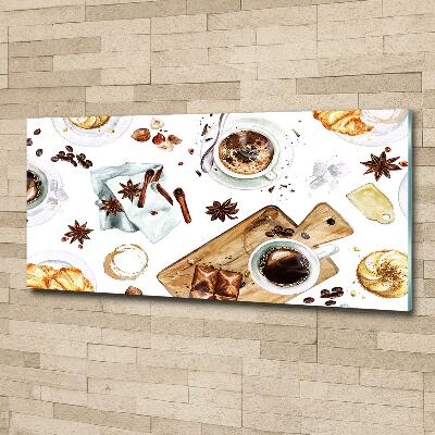 Glasbild Morgenkaffee