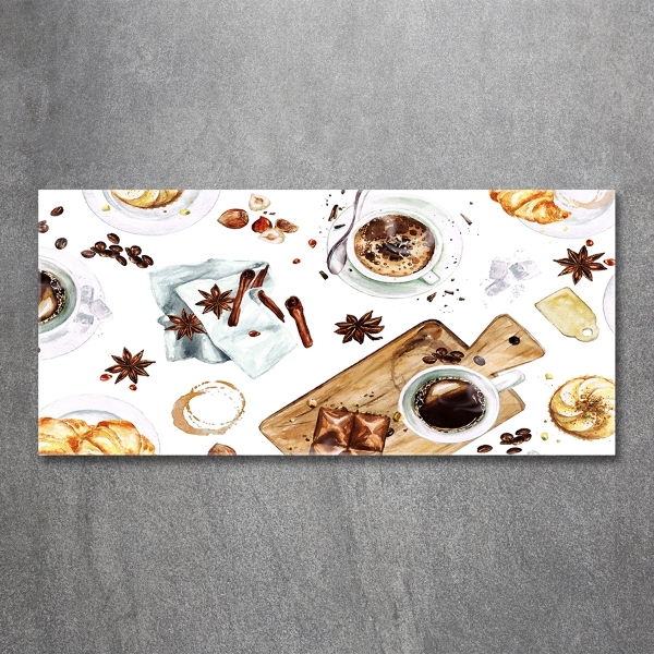 Glasbild Morgenkaffee