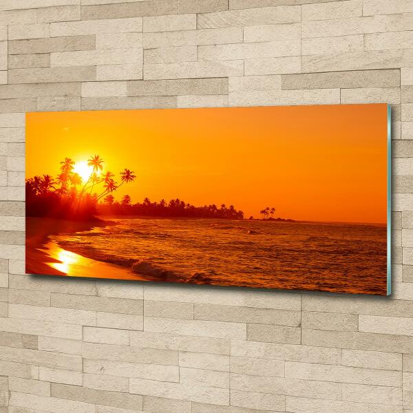 Foto glasbild Sunset Beach