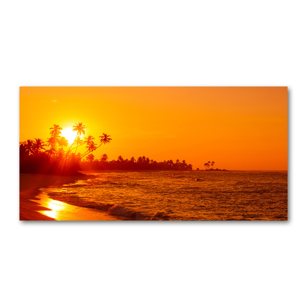 Foto glasbild Sunset Beach