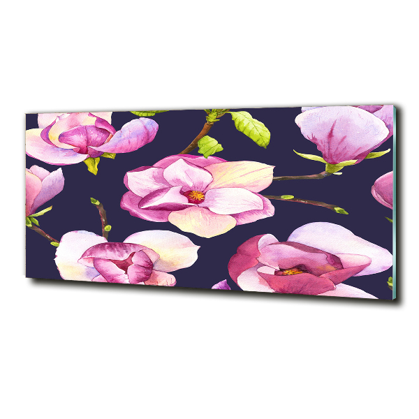 Foto glasbild Magnolie