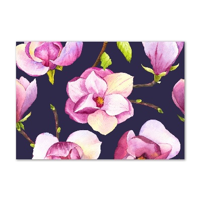 Foto glasbild Magnolie
