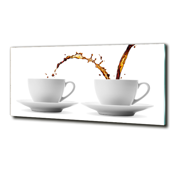 Glasbild Kaffee eingeschenkt