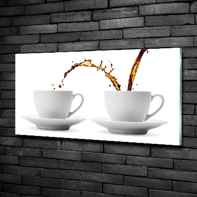 Glasbild Kaffee eingeschenkt