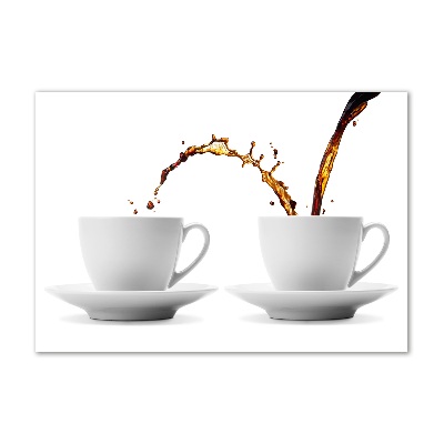 Glasbild Kaffee eingeschenkt