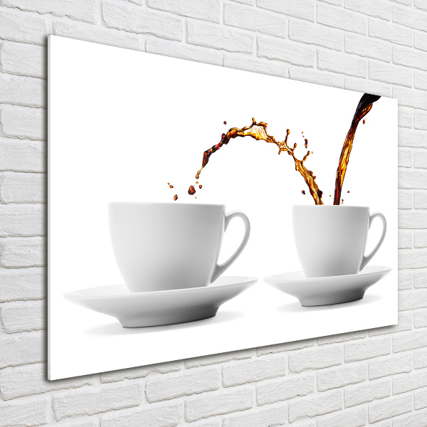 Glasbild Kaffee eingeschenkt
