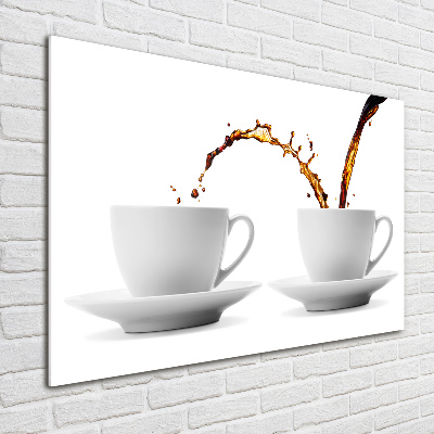 Glasbild Kaffee eingeschenkt