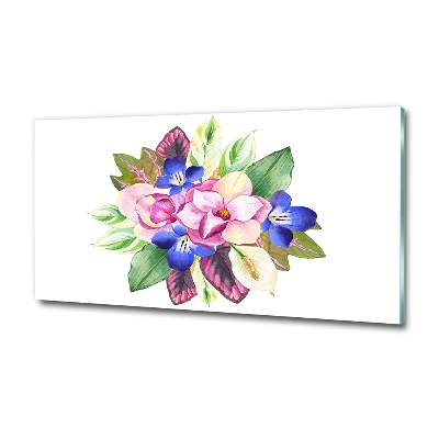 Glasbild Ein Blumenstrauß