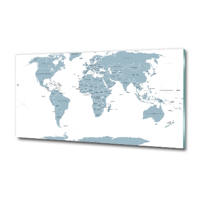 Foto glasbild Politische Karte