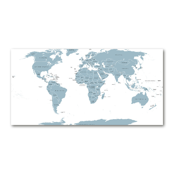 Foto glasbild Politische Karte