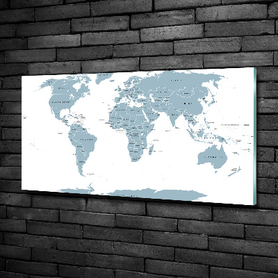 Foto glasbild Politische Karte