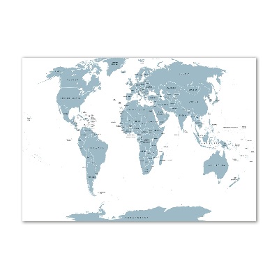 Foto glasbild Politische Karte