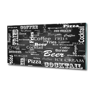 Glasbild Speisekarte