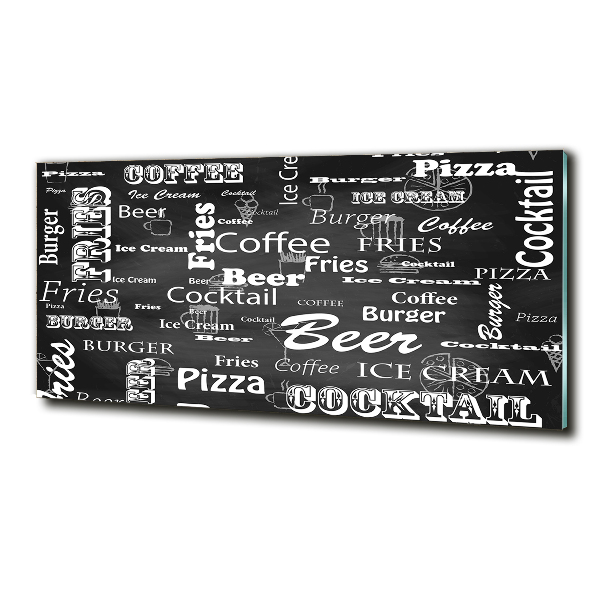Glasbild Speisekarte