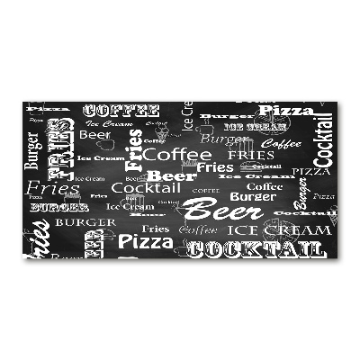 Glasbild Speisekarte