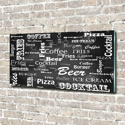 Glasbild Speisekarte