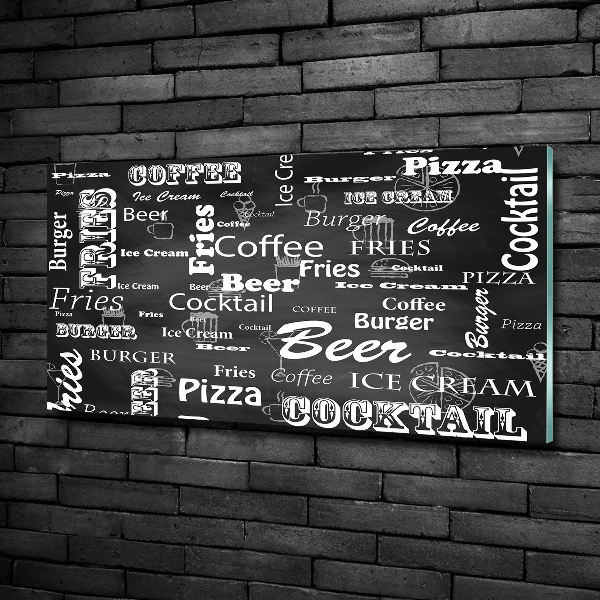 Glasbild Speisekarte