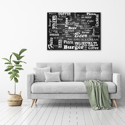 Glasbild Speisekarte