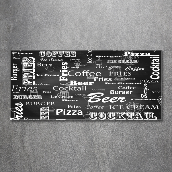 Glasbild Speisekarte