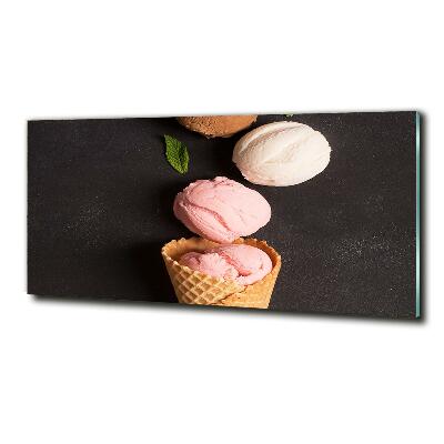 Glasbild Eiscreme in einer Waffeltüte